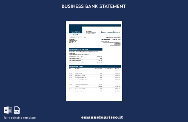 stile verificato Modello di modello Word e PDF di dichiarazione aziendale Danske